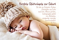 Faltkarte: Du bist ein Gedanke Gottes - Geburt - Herzliche Glückwünsche zur Geburt